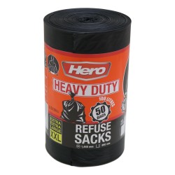 Hero Refuge Bin Bags Heavy Duty 100L 50 Pack